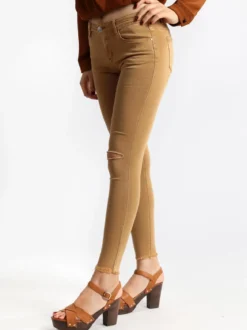 Kiss Pink Pantaloni skinny a sigaretta con strappi