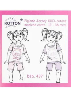 Kotton Pigiama corto da neonta in cotone