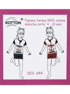 Kotton Pigiama corto in cotone da bambina
