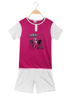 Kotton Pigiama corto in cotone da bambina