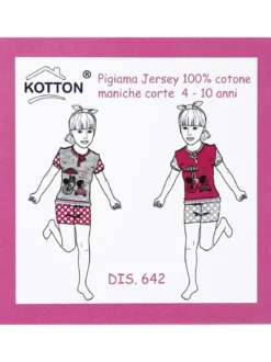 Kotton Pigiama corto in cotone da bambina