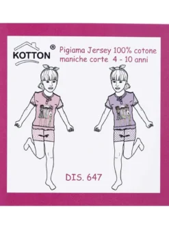 Kotton Pigiama corto in cotone da bambina