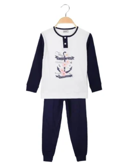 Kotton Pigiama lungo da bambina in cotone