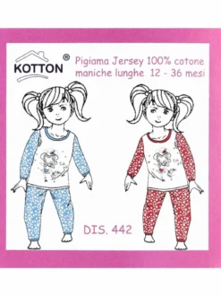Kotton Pigiama lungo da neonata in cotone