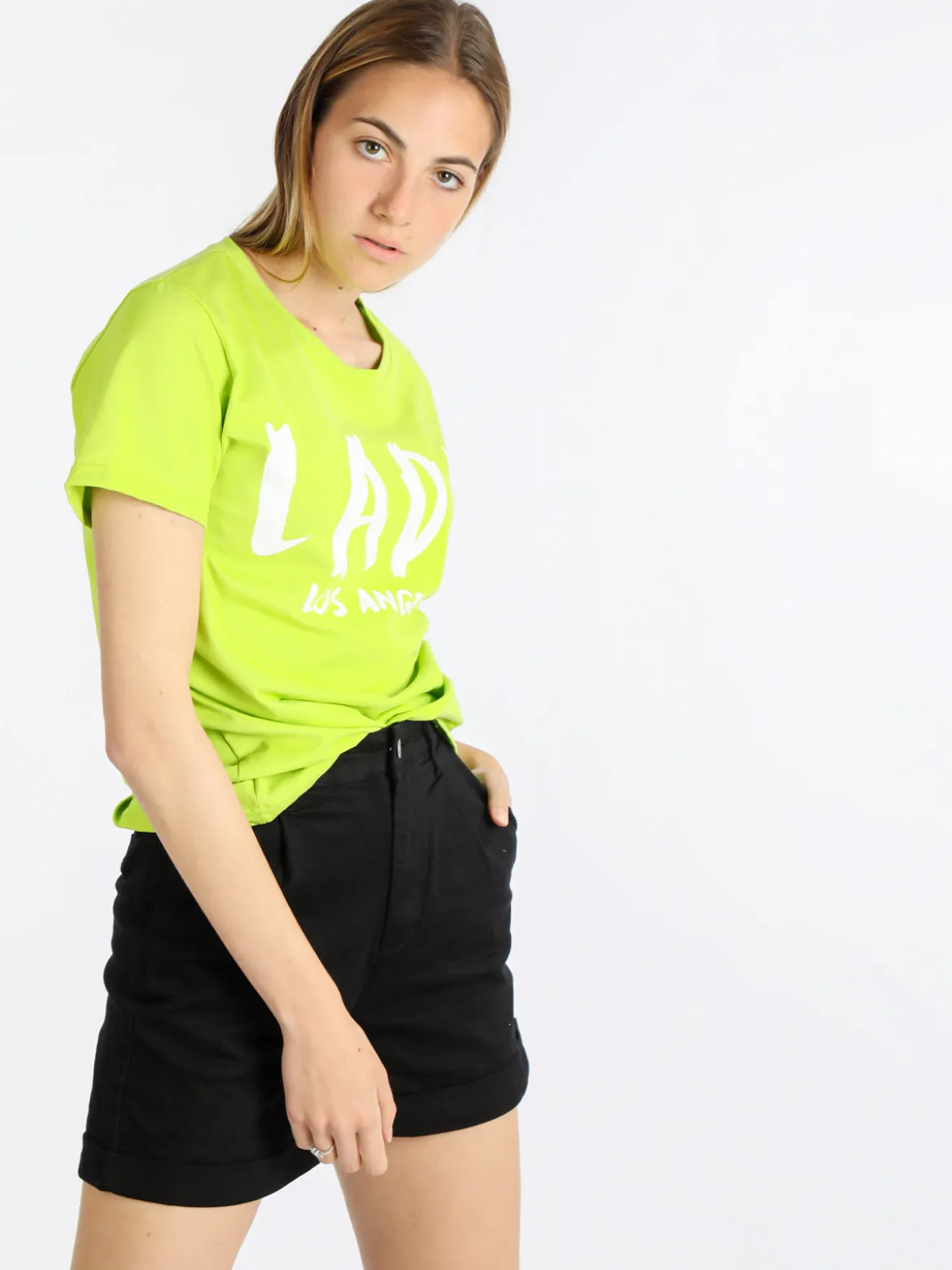 Ladp T-shirt manica corta donna con scritta