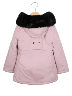 Lady Moda Parka imbottito double face da bambina con cappuccio