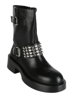 La Flor Stivaletti biker da donna con borchie