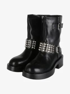 La Flor Stivaletti biker da donna con borchie