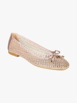 Laura Biagiotti Ballerine donna in tulle con strass - cipria
