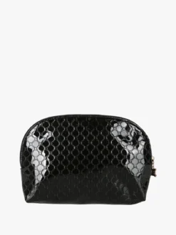 Laura Biagiotti Beauty case donna in vernice con logo - nero