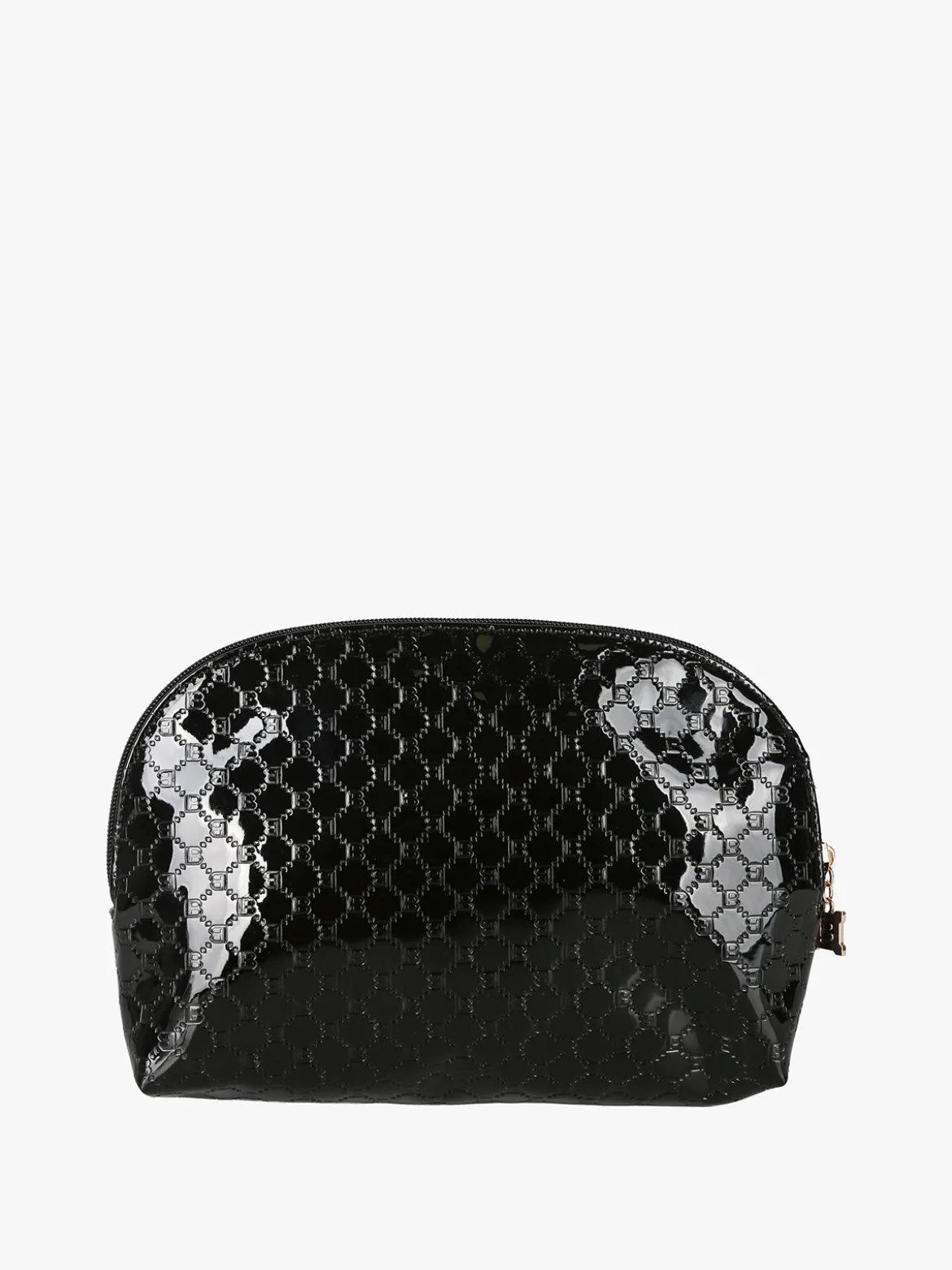 Laura Biagiotti Beauty case donna in vernice con logo - nero