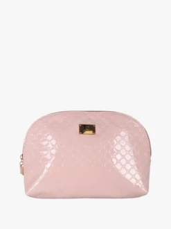 Laura Biagiotti Beauty case donna in vernice con logo - rosa