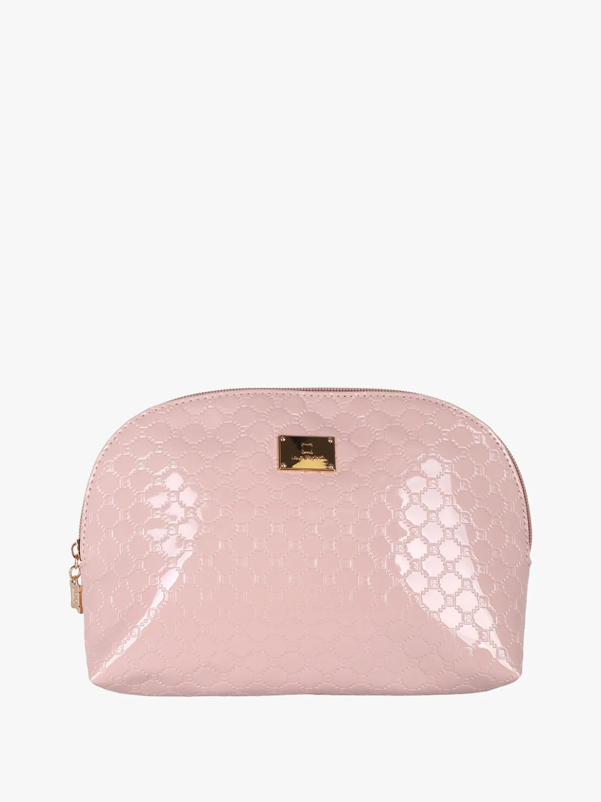 Laura Biagiotti Beauty case donna in vernice con logo - rosa