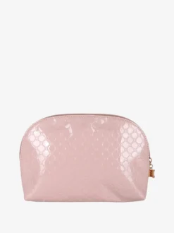 Laura Biagiotti Beauty case donna in vernice con logo - rosa
