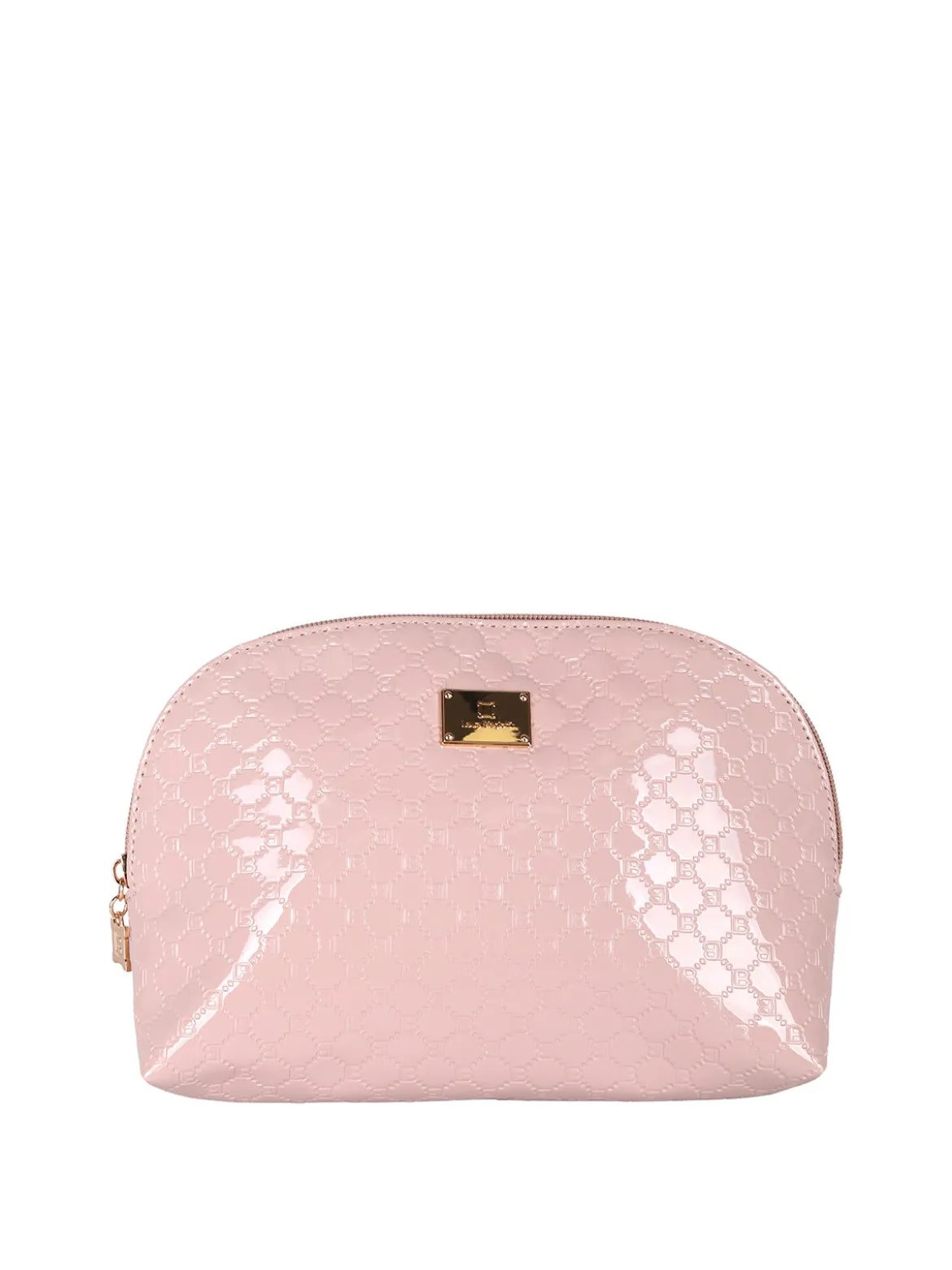 Laura Biagiotti Beauty case donna in vernice con logo - rosa