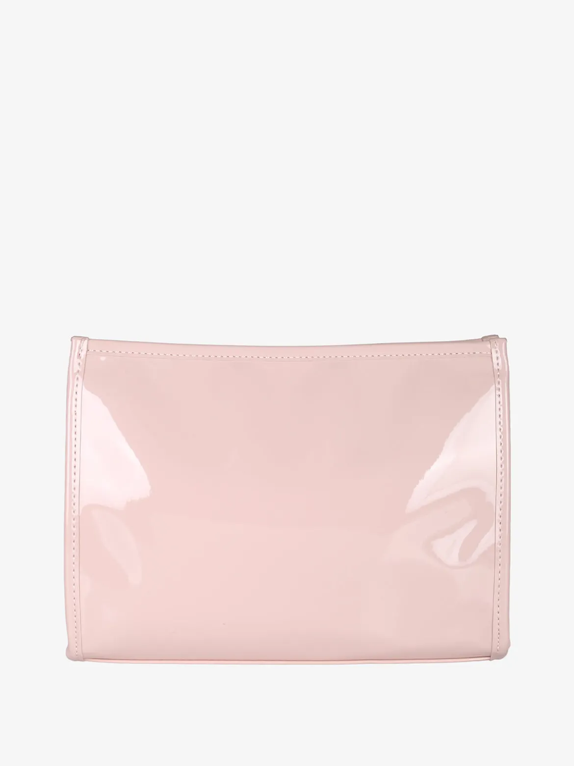 Laura Biagiotti Beauty case in vernice da donna con zip - cipria