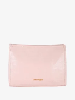Laura Biagiotti Beauty case in vernice da donna con zip - cipria