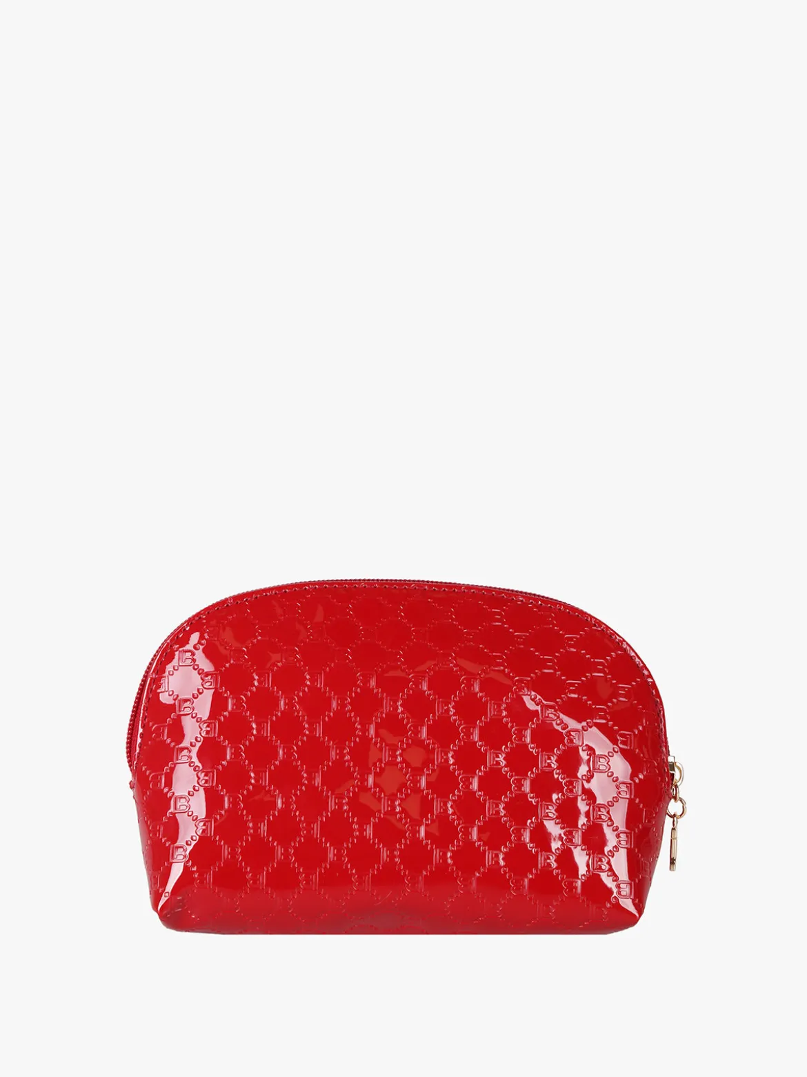 Laura Biagiotti Beauty case mini da donna in vernice con logo - rosso