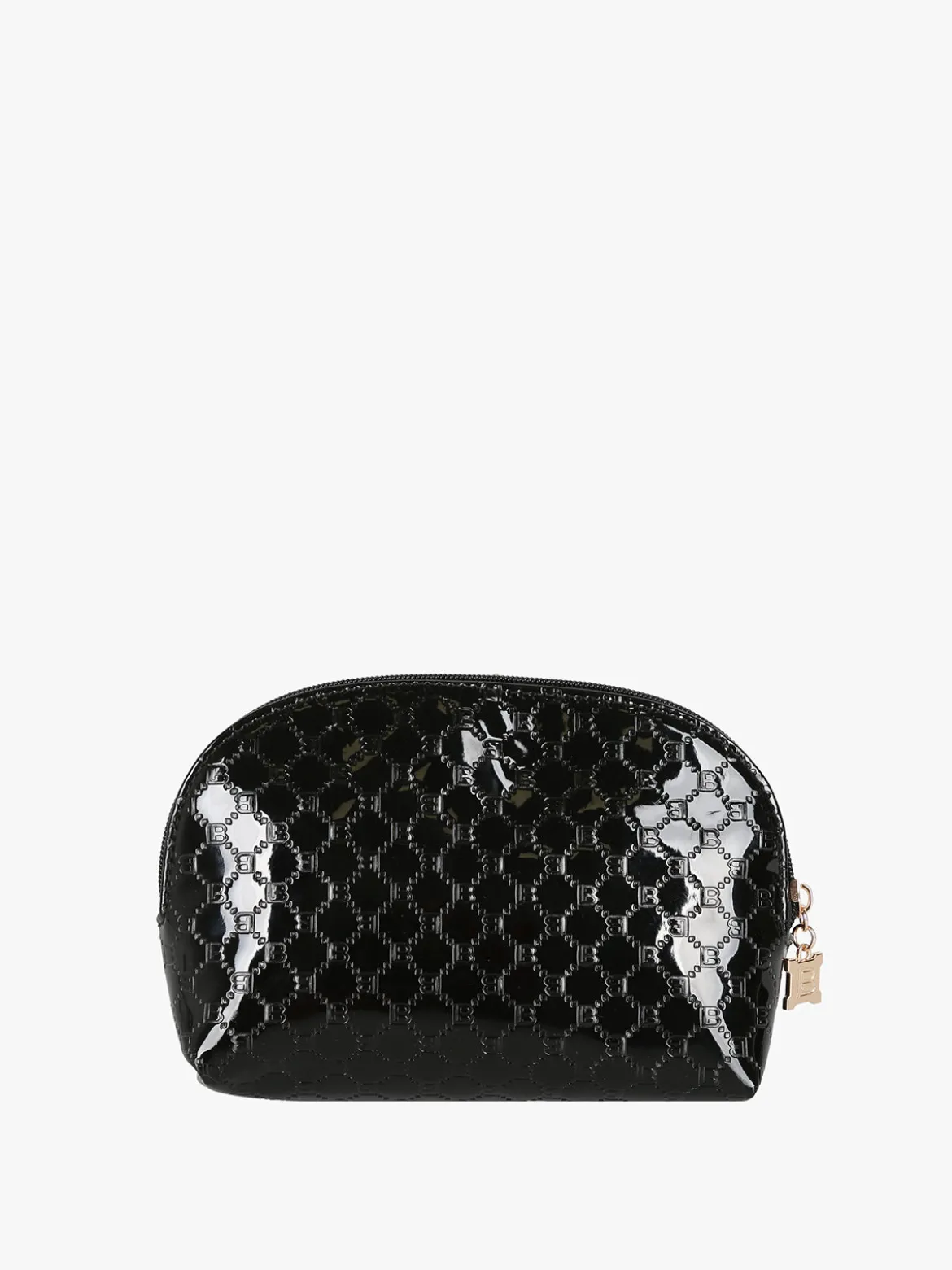 Laura Biagiotti Beauty case mini da donna in vernice con logo - nero