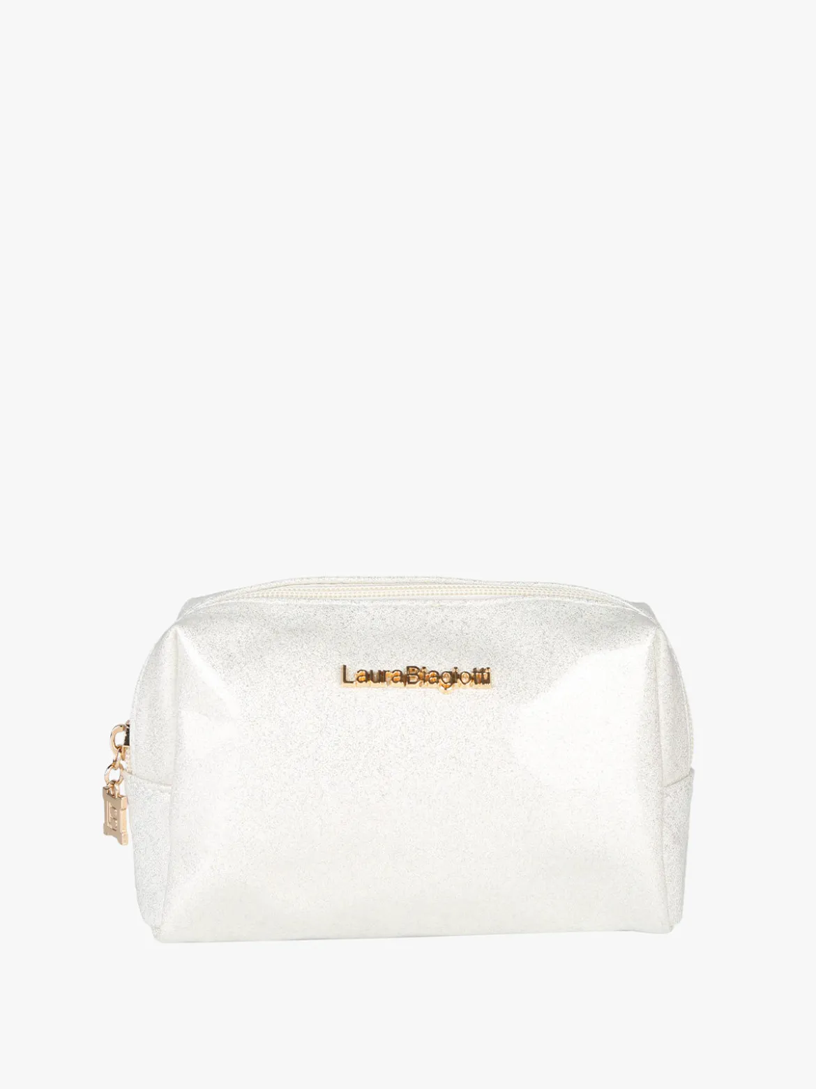 Laura Biagiotti Beauty case piccolo glitterato - perla
