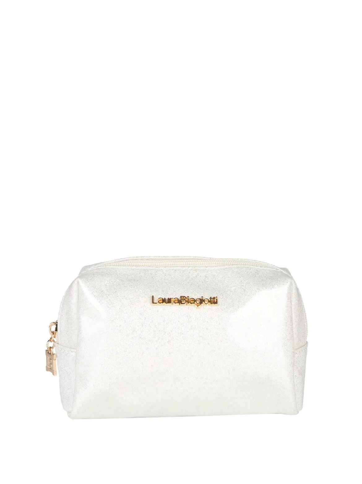 Laura Biagiotti Beauty case piccolo glitterato - perla