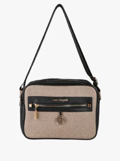 Laura Biagiotti Borsa a tracolla da donna con dettaglio di strass - nero