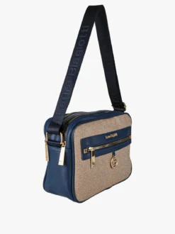 Laura Biagiotti Borsa a tracolla da donna con dettaglio di strass - blu