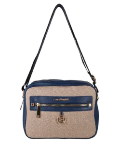 Laura Biagiotti Borsa a tracolla da donna con dettaglio di strass - blu