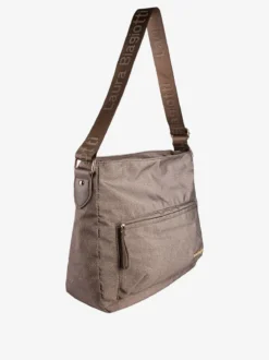 Laura Biagiotti Borsa donna grande a tracolla in nylon - marrone