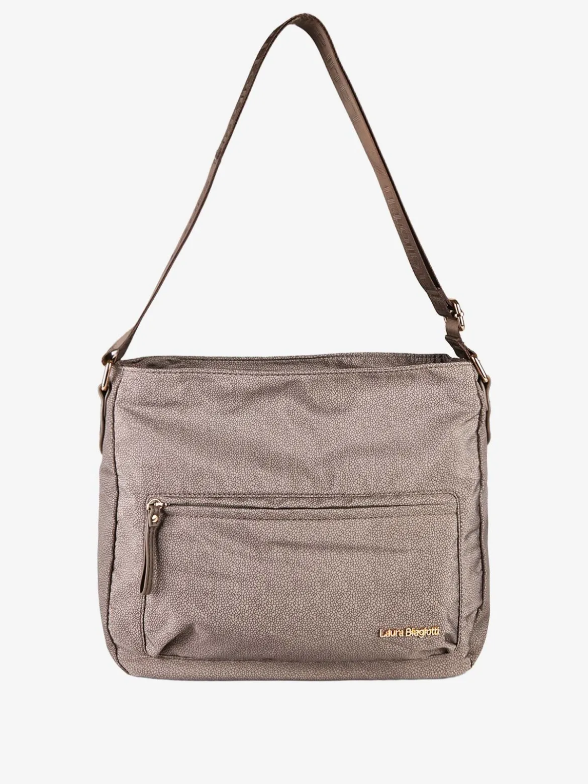 Laura Biagiotti Borsa donna grande a tracolla in nylon - marrone