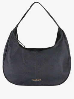 Laura Biagiotti Borsa donna hobo in tessuto impermeabile - nero