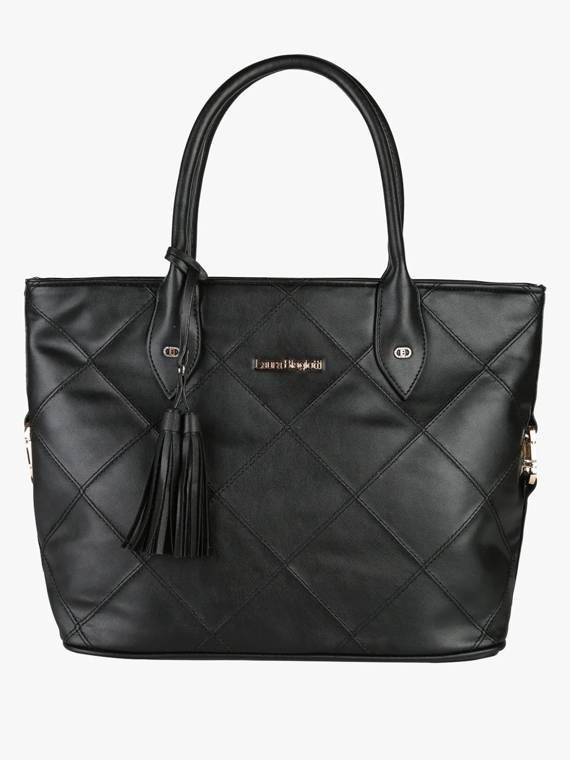 Laura Biagiotti Borsa donna tote con trama a rombi - nero