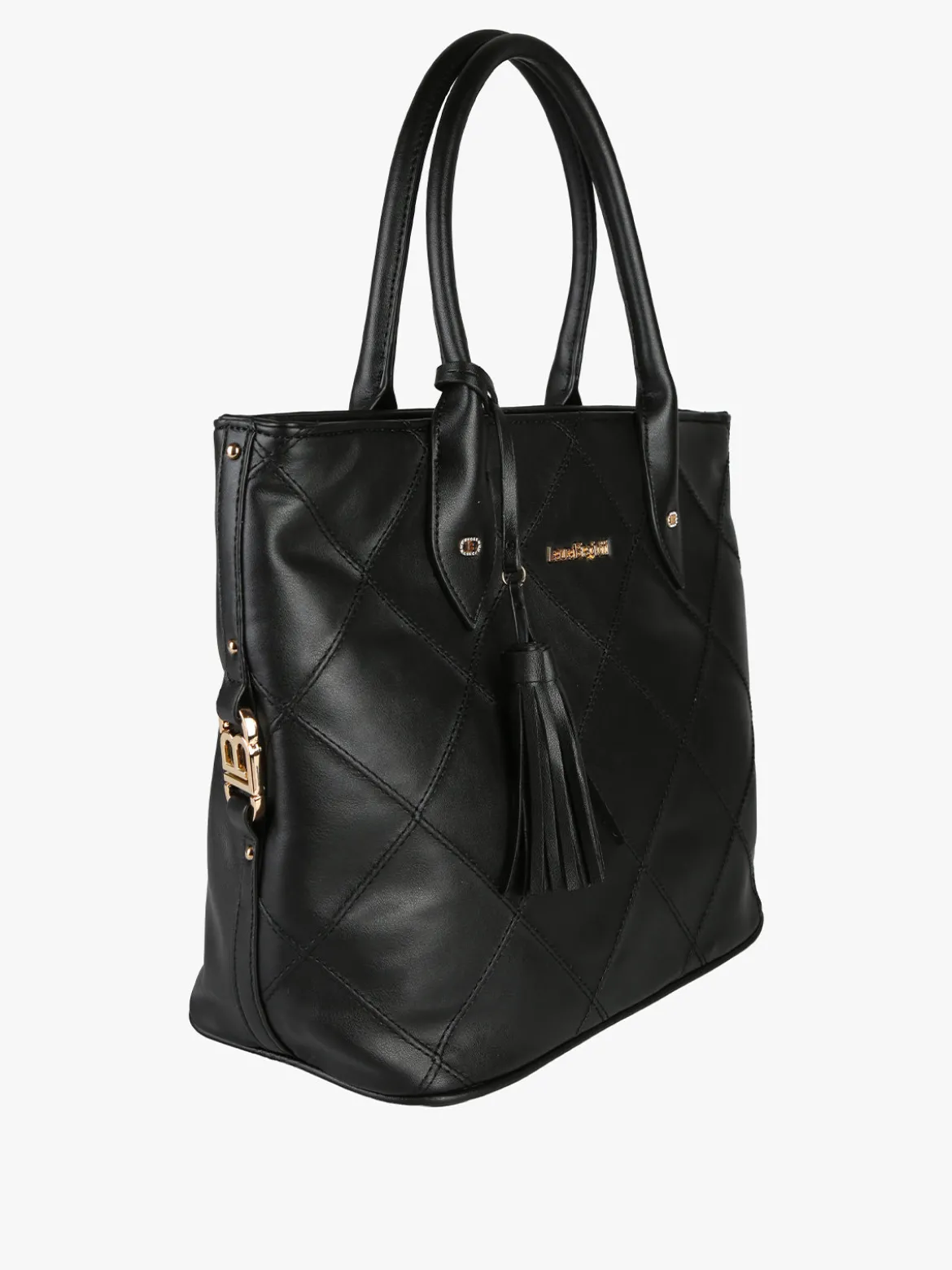 Laura Biagiotti Borsa donna tote con trama a rombi - nero