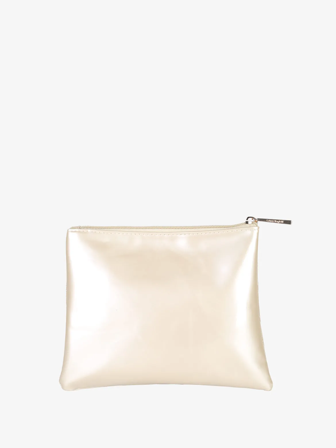 Laura Biagiotti Bustina donna in vernice con zip - platino