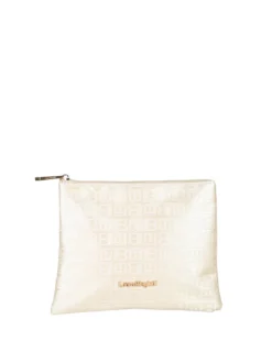 Laura Biagiotti Bustina donna in vernice con zip - platino