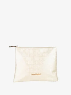 Laura Biagiotti Bustina donna in vernice con zip - platino