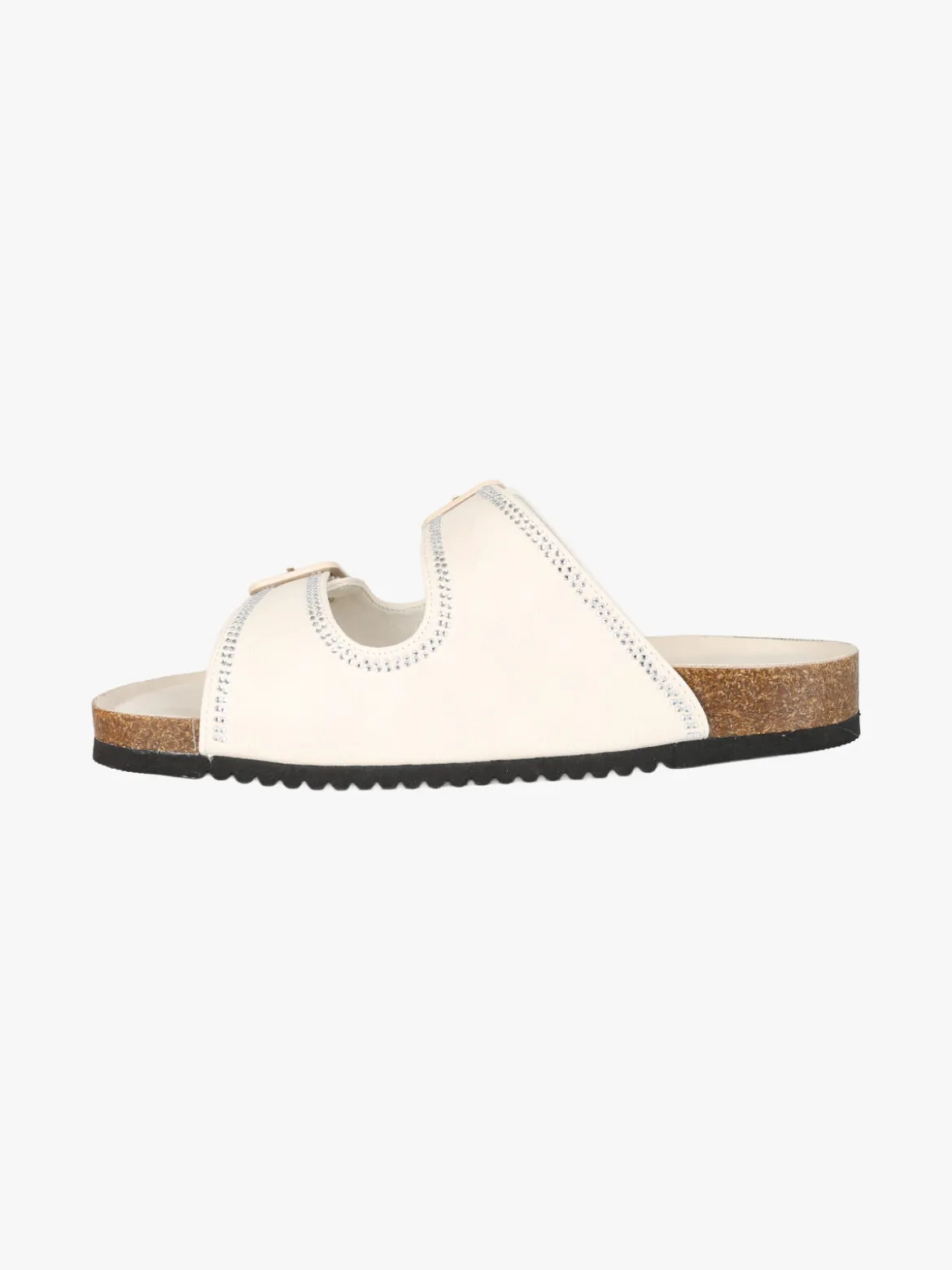 Laura Biagiotti Ciabatte donna con doppia fibbia e strass - beige