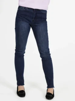 Laura Biagiotti Jeans donna slim fit con strass sul finale e cucitura taglio laser