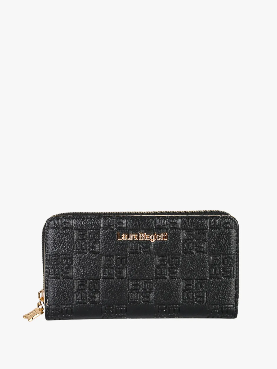 Laura Biagiotti Portafoglio donna in ecopelle con logo - nero