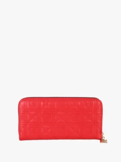 Laura Biagiotti Portafoglio donna in ecopelle con zip - rosso