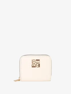 Laura Biagiotti Portafoglio mini da donna zip e logo - naturale