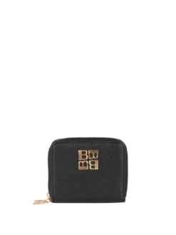 Laura Biagiotti Portafoglio mini da donna zip e logo - nero