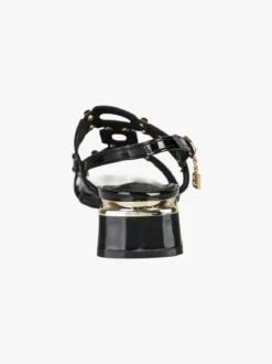 Laura Biagiotti Sandali donna in vernice con tacco basso - nero