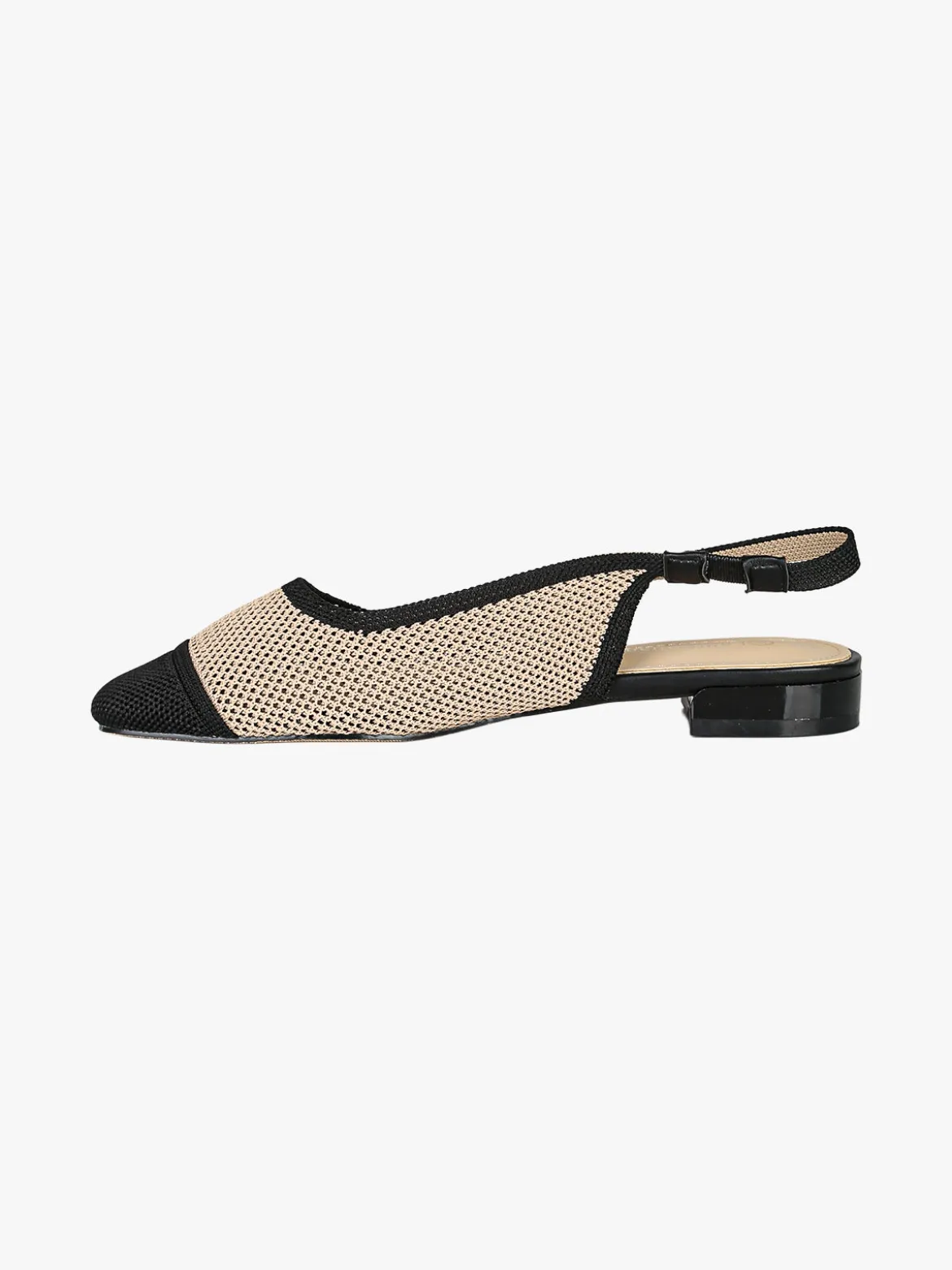 Laura Biagiotti Slingback donna in maglia aperte dietro con cinturino alla caviglia - nero