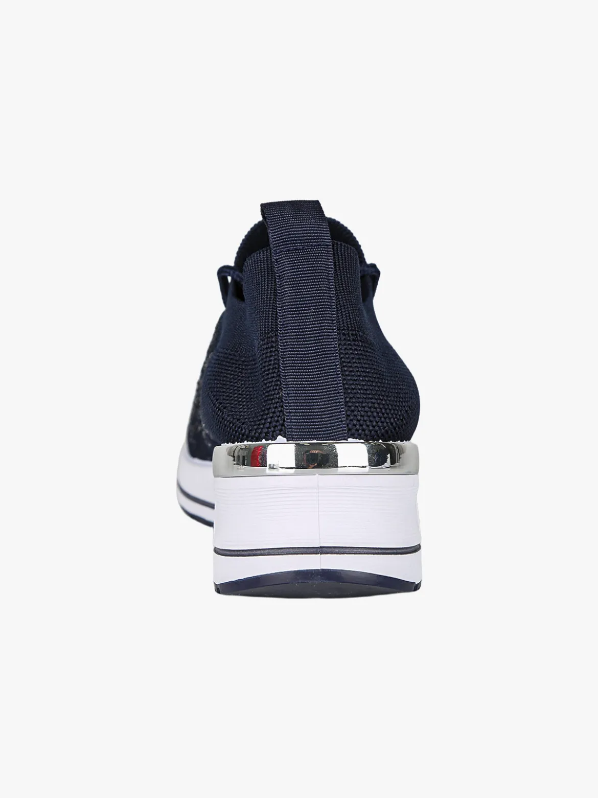 Laura Biagiotti Sneakers donna con strass e zeppa - blu scuro