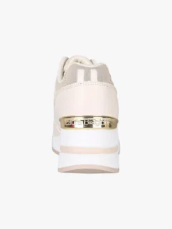 Laura Biagiotti Sneakers donna con zeppa e strass - beige