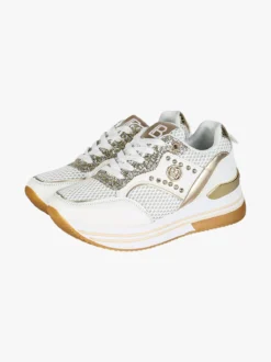 Laura Biagiotti Sneakers donna glitter con platform - bianco