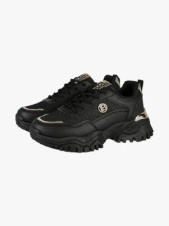 Laura Biagiotti Sneakers donna sportive lurex con suola alta - nero