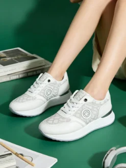 Laura Biagiotti Sneakers donna stringate con platform - bianco