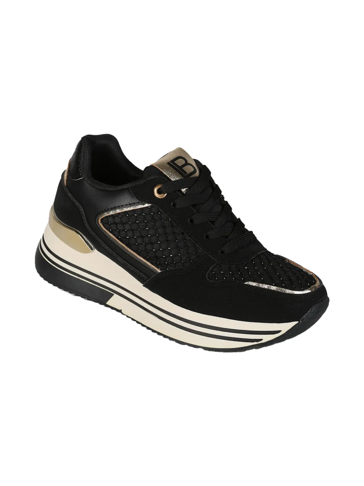 Laura Biagiotti Sneakers donna stringate con platform - nero